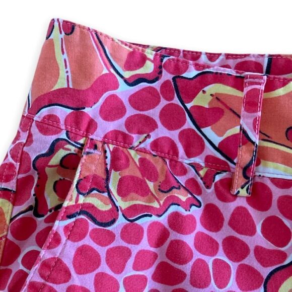 𝅺women’s Vintage Lilly Pulitzer Liza Capri Crop Pants Butterfly Print Size 2 - Picture 5 of 7